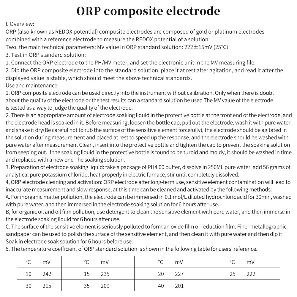 PH ORP Elektrodensonde BNC-Anschluss ORP-Ersatzsensor PH-Sonde für Labor Aquarium Hydrokultur-Wasseranalysator – Detail 25