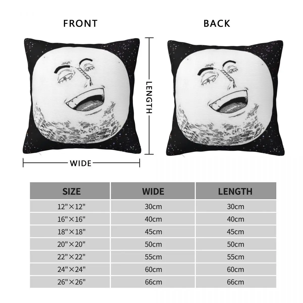 Enel Moon God Square Pillowcase Polyester Linen Velvet Printed Zip Decorative Pillow Case Sofa Cushion Cover