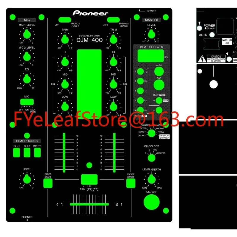 

DJM400 mixer, panel DJ film protection paste limited edition black