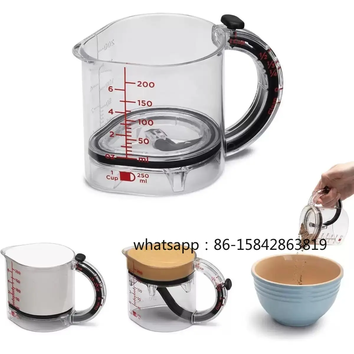 All-in-one Adjustable Measuring Cup Is Multifunctional