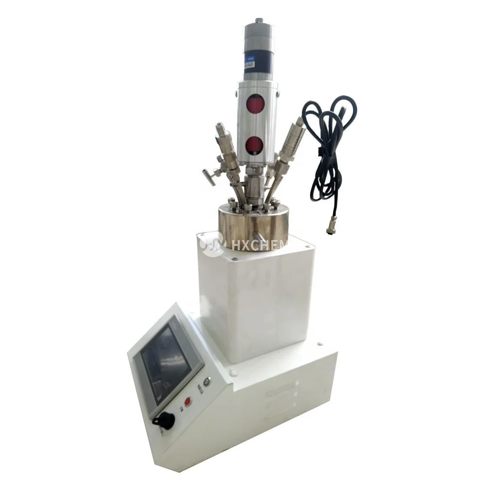 

HXCHEM NEW ASME U STAMP 500ml Bench Top Mechanical Drive High Pressure Autoclave Reactor with PLC PID Automatic Controller