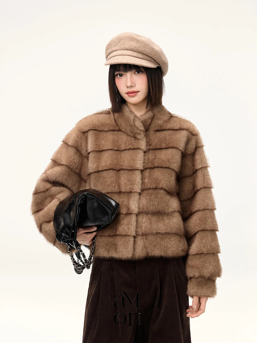 

Ayemorrey Wealthy Miss Fall Winter Warmth Экологическое кожаное пальто с мехом Jaet Long Sve ort Sle Женское пальто на пуговицах