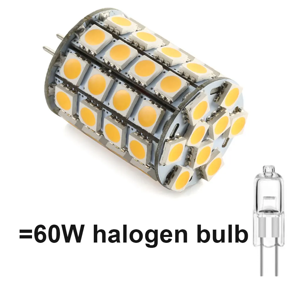 

6W G4 LED Bulbs JC Bi-Pin Base Light Bulbs AC DC 12V 24V 65W T3 Halogen Replacement Landscape Bulbs LED Chandelier Light