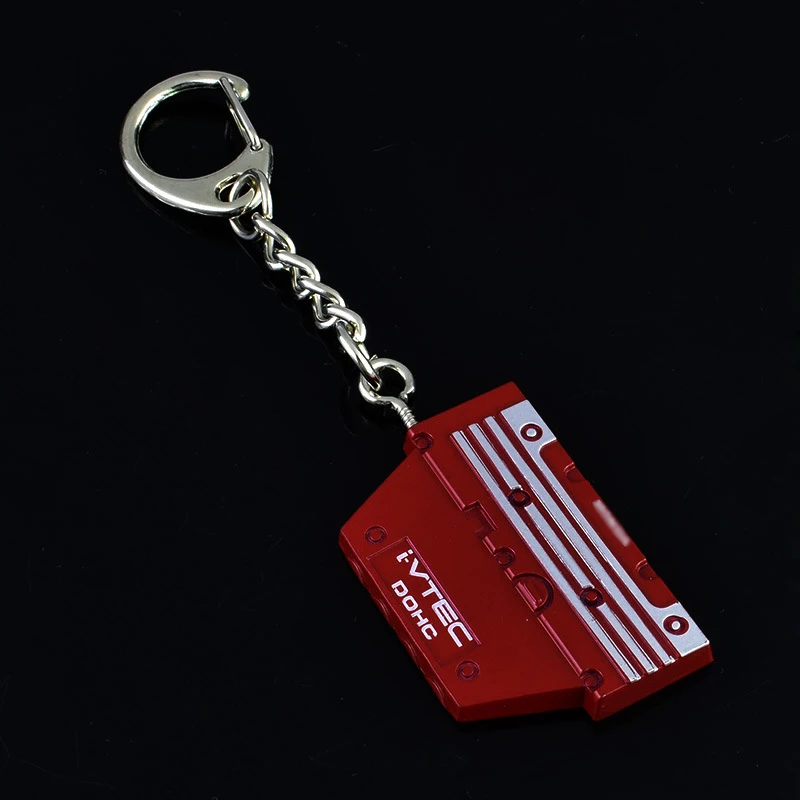 High Quality JDM Racing Metal I Vtec DOHC Engine K20 Car Turbo Key Ring for Honda Civic Gk5 B16 B18c Ek9 Keychain Accessories