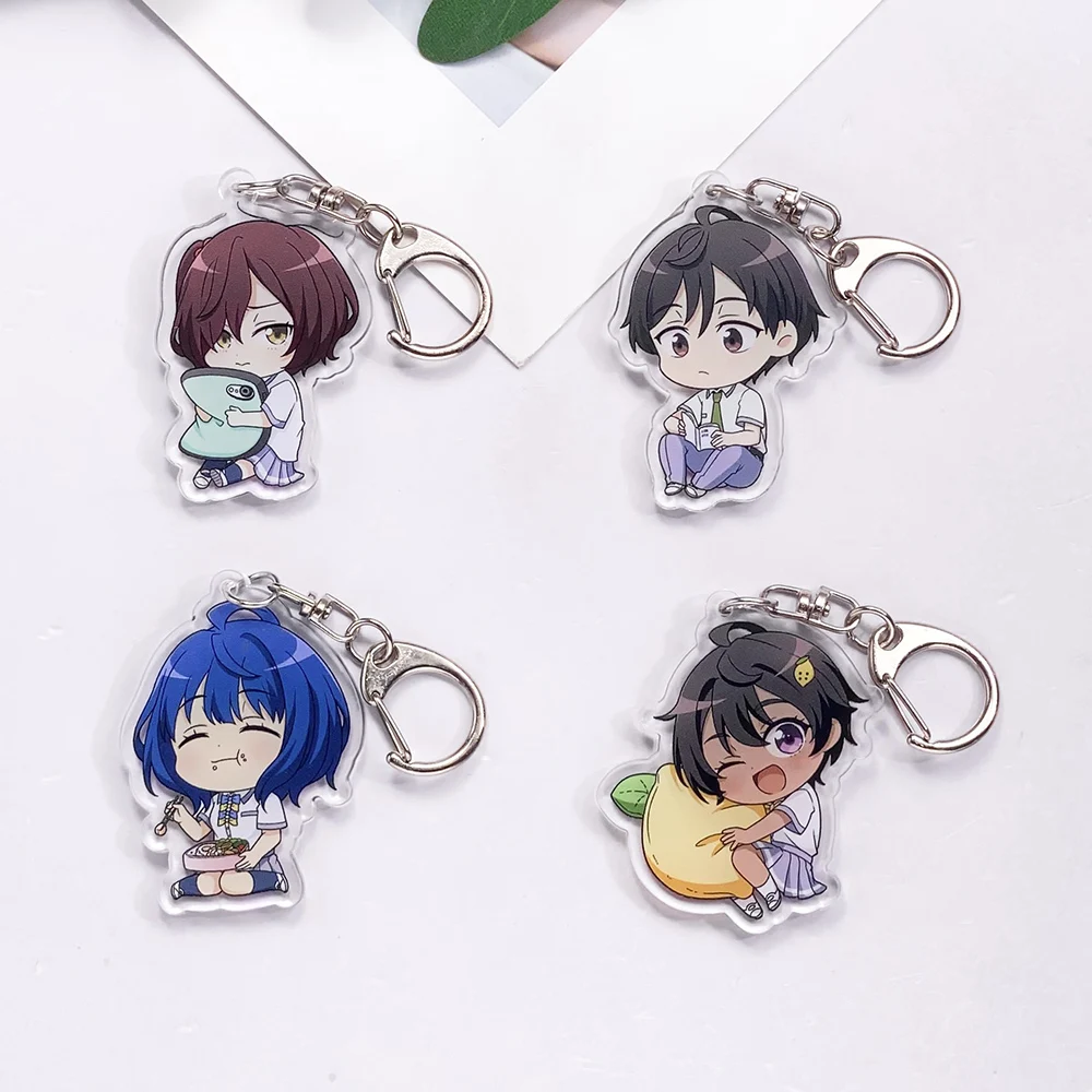 4Pcs Anime Makeine: Too Many Losing Heroines Acrylic Keychain Accessories Bag Charm Backpack Pendant Key Ring Gifts For Friends