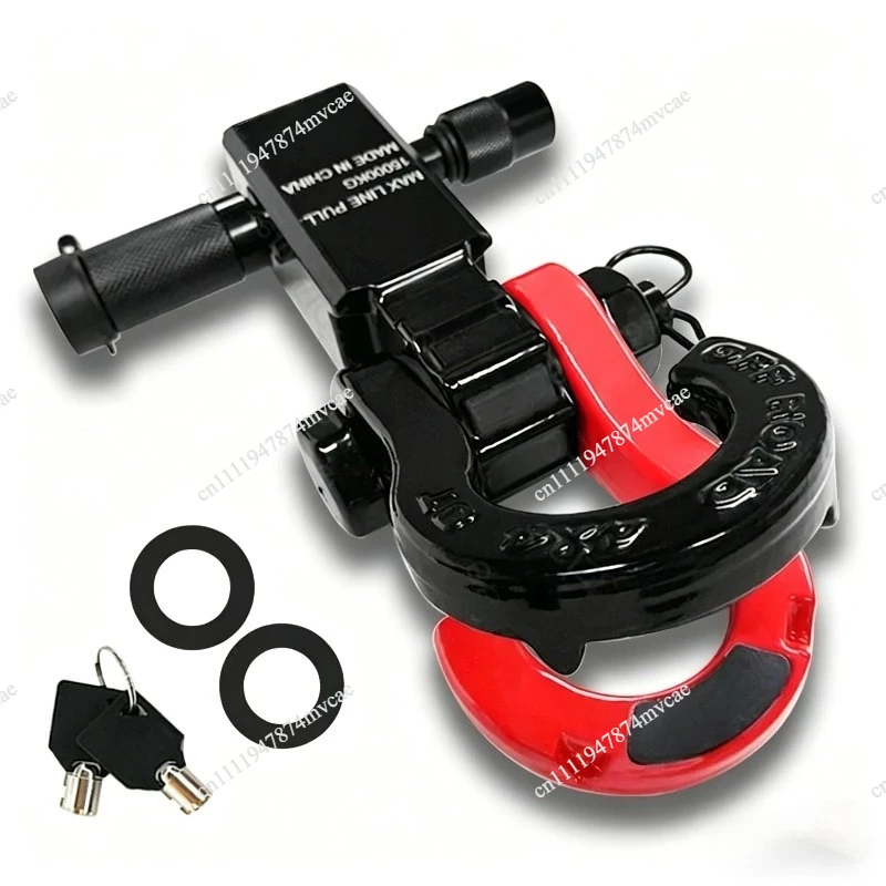 Split 3/4 Tiger Tooth Shackle Trailer Arm With Lock Modified Off-Road Vehicle Accessories 2-Inch Square Mouth Trailer Shackle