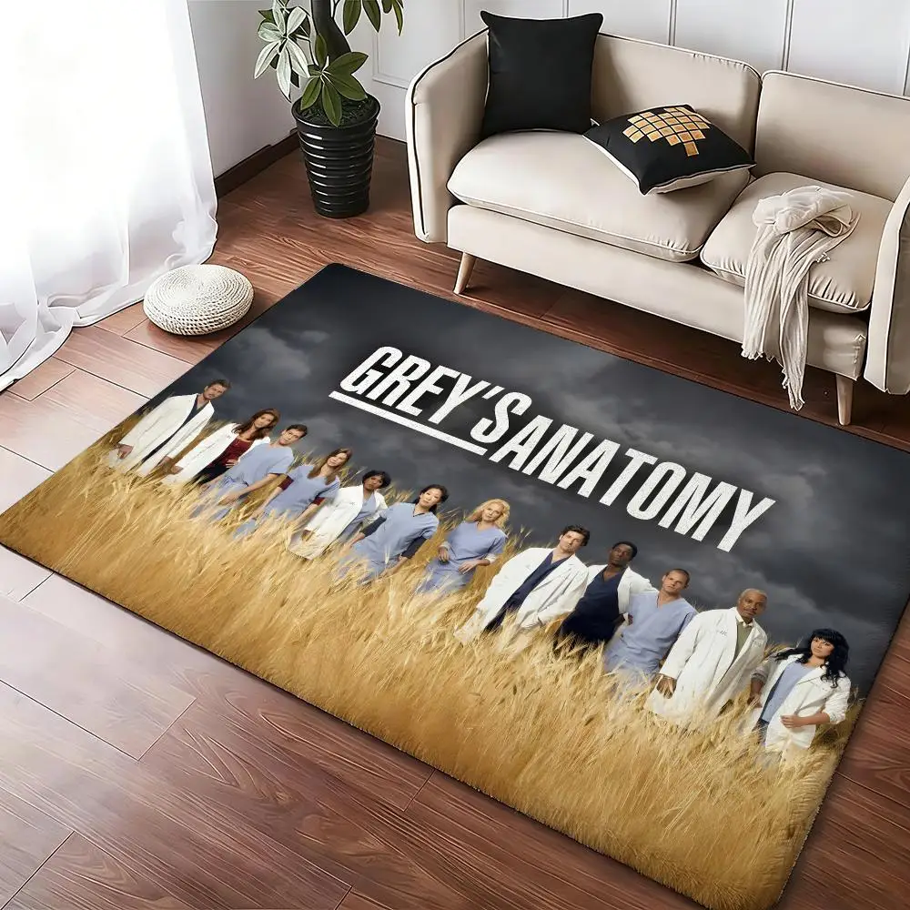 Greys Anatomy TV Floor Mat Soft Thickened Absorbent Non-Slip Bedroom Living Room Door Mat Home Decor Flannel Rugs