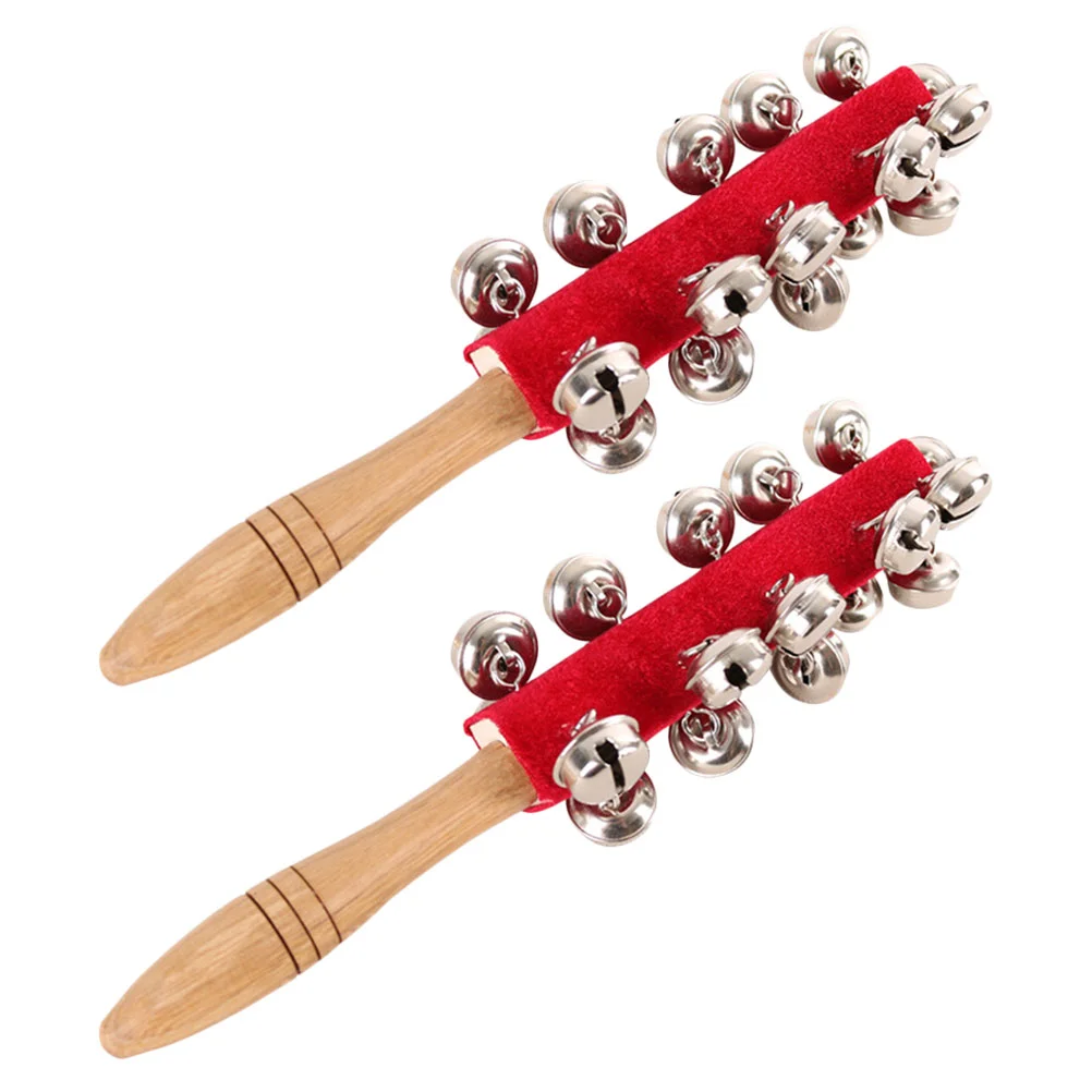 2 ชิ้น 21 Bell Hand Rattle Jingle สร้อยข้อมือสําหรับของเล่นเพื่อการศึกษาเด็กเพลงระฆังเด็กตลก