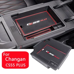 For Changan CS55 PLUS 2023 2024 Car Armrest Storage Box Center Console Organizer Container Coin Tray Accessories