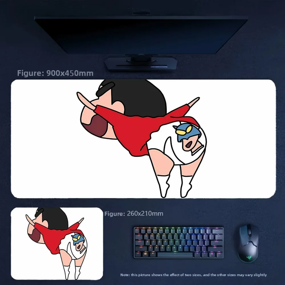 Children's Funny and Creative Wrist Protection Writing Pad Animation Leather Mouse Pad Crayon Shin-chan and His Friends Desk Pad