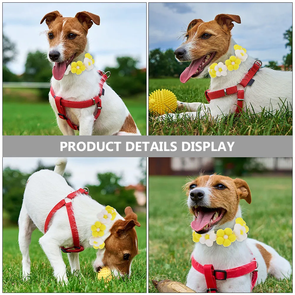 

Pet Collar Adjustable Floral Dog Cat Collar For Small Medium Large Pets Stylish Comfortable Skin-Friendly Puppy Kitten