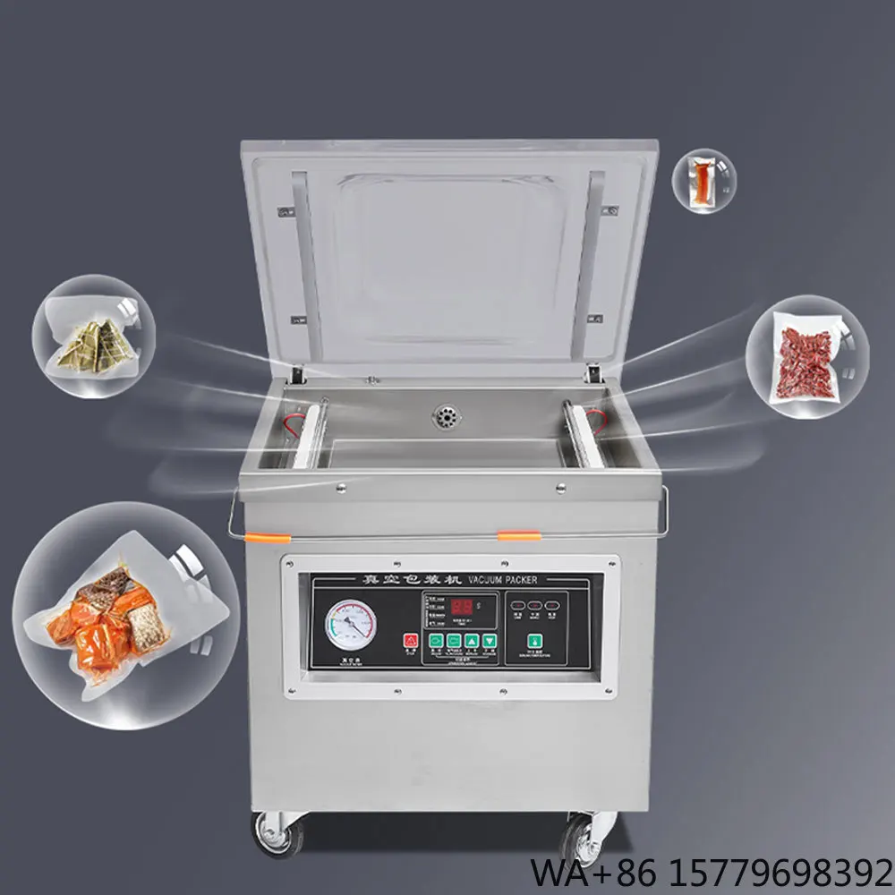 Dz-400 Commercial Table Top Vacuum Packing  Compact Design Stainless Steel Body for Pouch Film for Food Chamber Sealing