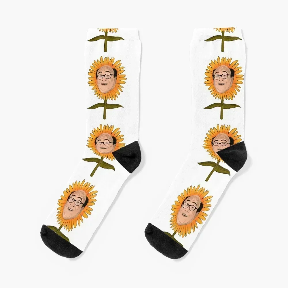 

Sunflower Blooming Socks bright garter soccer anti-slip cool hiphop Socks Female Men's