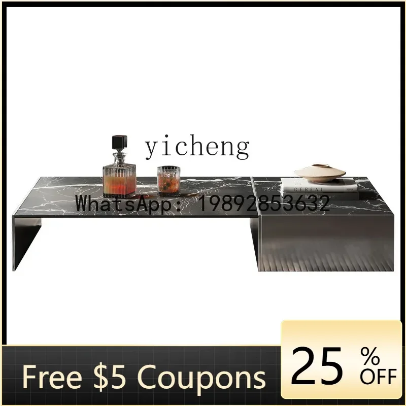 

AB modern creative coffee table New Pearl rock slab coffee table Home living room Deli Feng rock slab coffee table