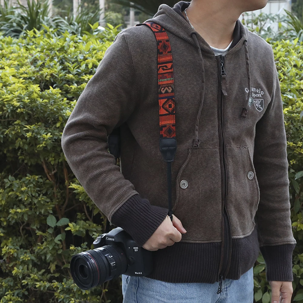 카메라 목 어깨 스트랩 조정 가능한 패션 SLR 카메라 사진 벨트, 캐논 소니 파나소닉 카메라 액세서리