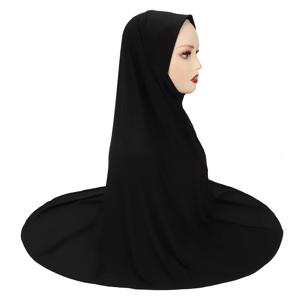 Groot formaat klaar om moslim hijab XL maat Jersey Instant hijab sjaal lichte tulband Maleisische sjaal leverancier te dragen
