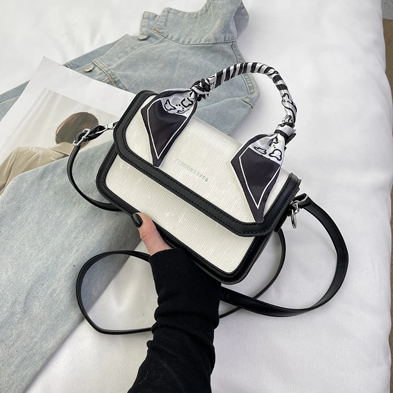 

Универсальная маленькая квадратная сумка в корейском стиле — роскошная сумка через плечо с верхней ручкой для повседневного использования