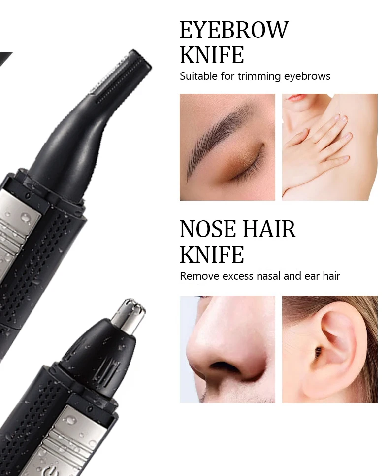 Kemei Nasenhaartrimmer KM-385 tragbarer All-in-One-Nasenhaartrimmer zum Waschen des ganzen Körpers und zum Trimmen der Augenbrauen. ﻿ – Detail 8