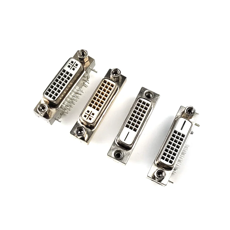 

5PCS DVI24+1/5 Interface 90/180 Degree Straight Curved Needle Horizontal Computer Female Base Plug-in Board