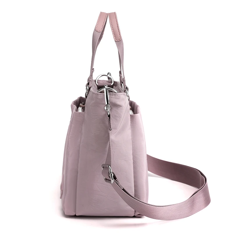 Casual Solid Color Women Bags Nylon Cloth Lady Messenger Bag Top Handle Bags High Quality Durable Waterproof Crossbody Bags