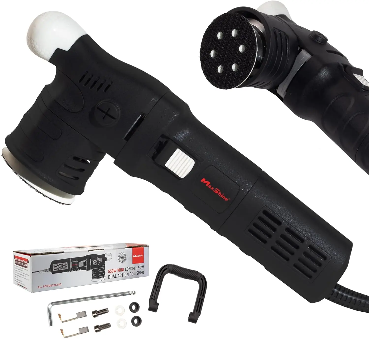 

Dual Action Polisher with 12mm Throw, 550W Motor, 6-Speed for Auto & Marine Detailing