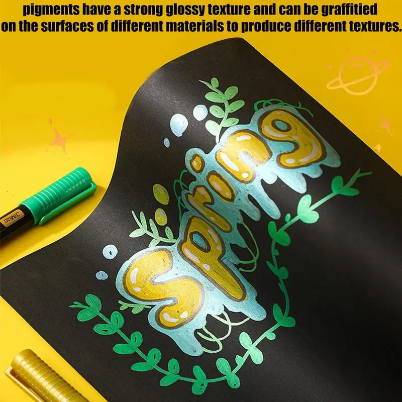 علامات الاكريليك علامات اللوحة المعدنية الملونة علامات النسيج مجموعة لوازم اللوحة الفنية للسيراميك الخشب قماش الزجاج الحجر