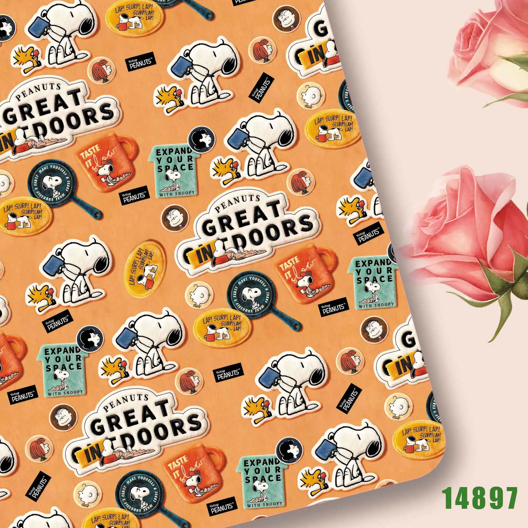 TAKARA TOMY Snoopy fabric140CM Cartoon Polyester cotton fabric Patchwork Tissue Kid Home Textile Sewing Doll Dress Curtain14890 - view 6