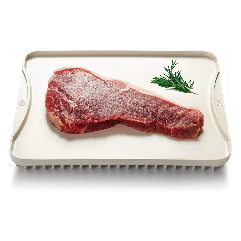 Fast Defrosting Tray for Frozen Meat Rapid and Safer Way of Thawing Food Defroster Plate Thaw by Miracle Natural Heating