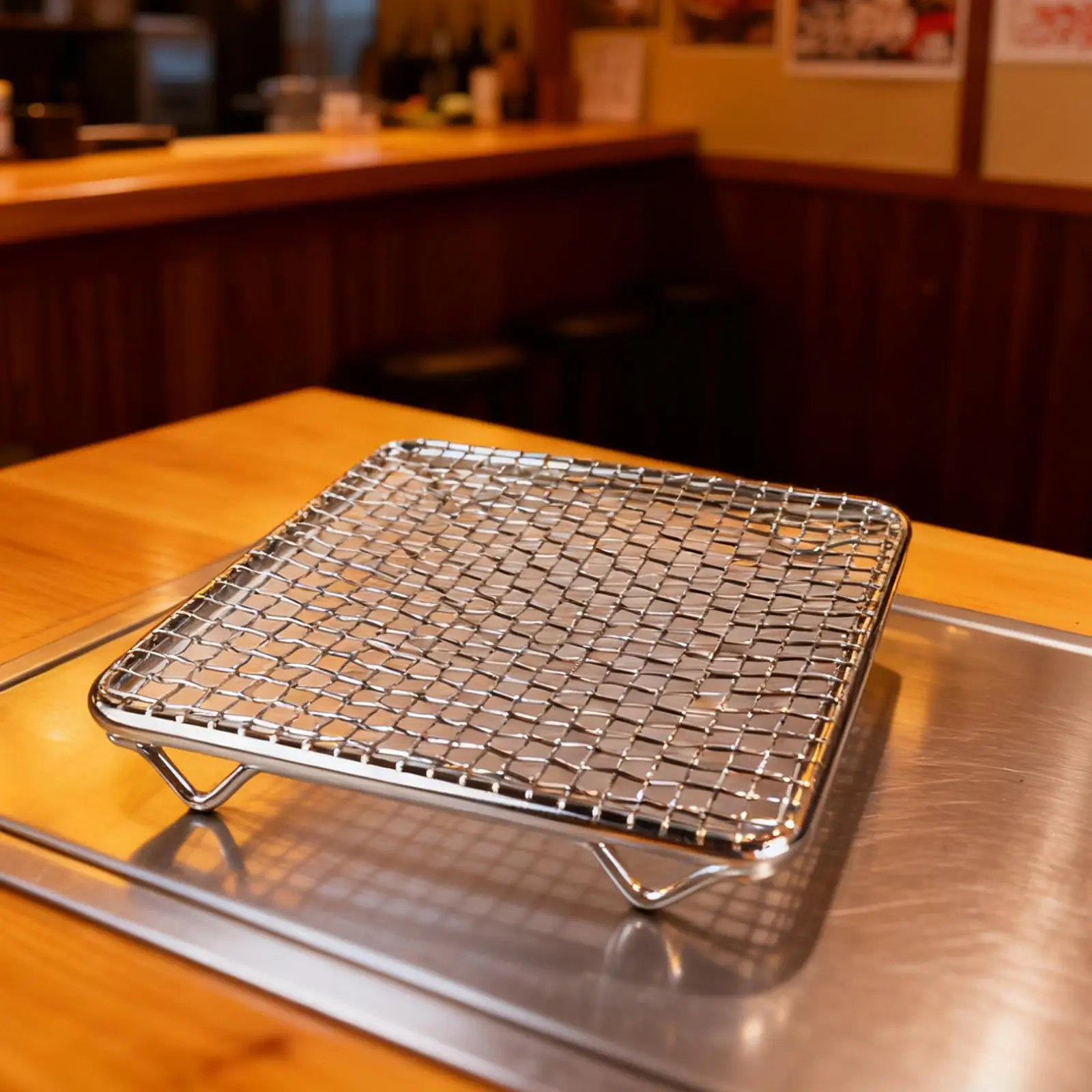 일본식 바비큐 그릴망 네모형 논스틱 조리 도구 바비큐 그릴 메쉬 랙 튀김망 바비큐 액세서리 음식 배수용