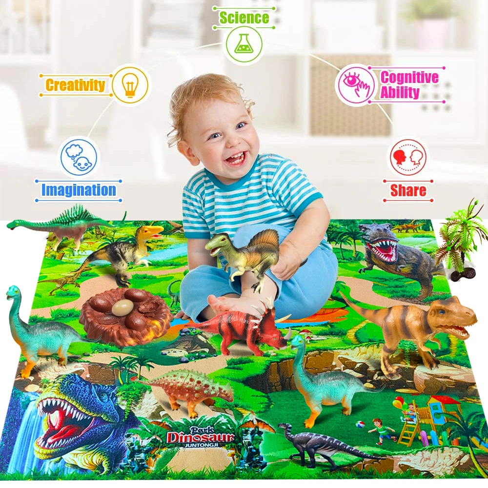 Dinosaur Toy Creating a Dino Animals Jungle Set Minifigure Dinosaur Excavation Children's Educational Toys for Boys Kids Gift