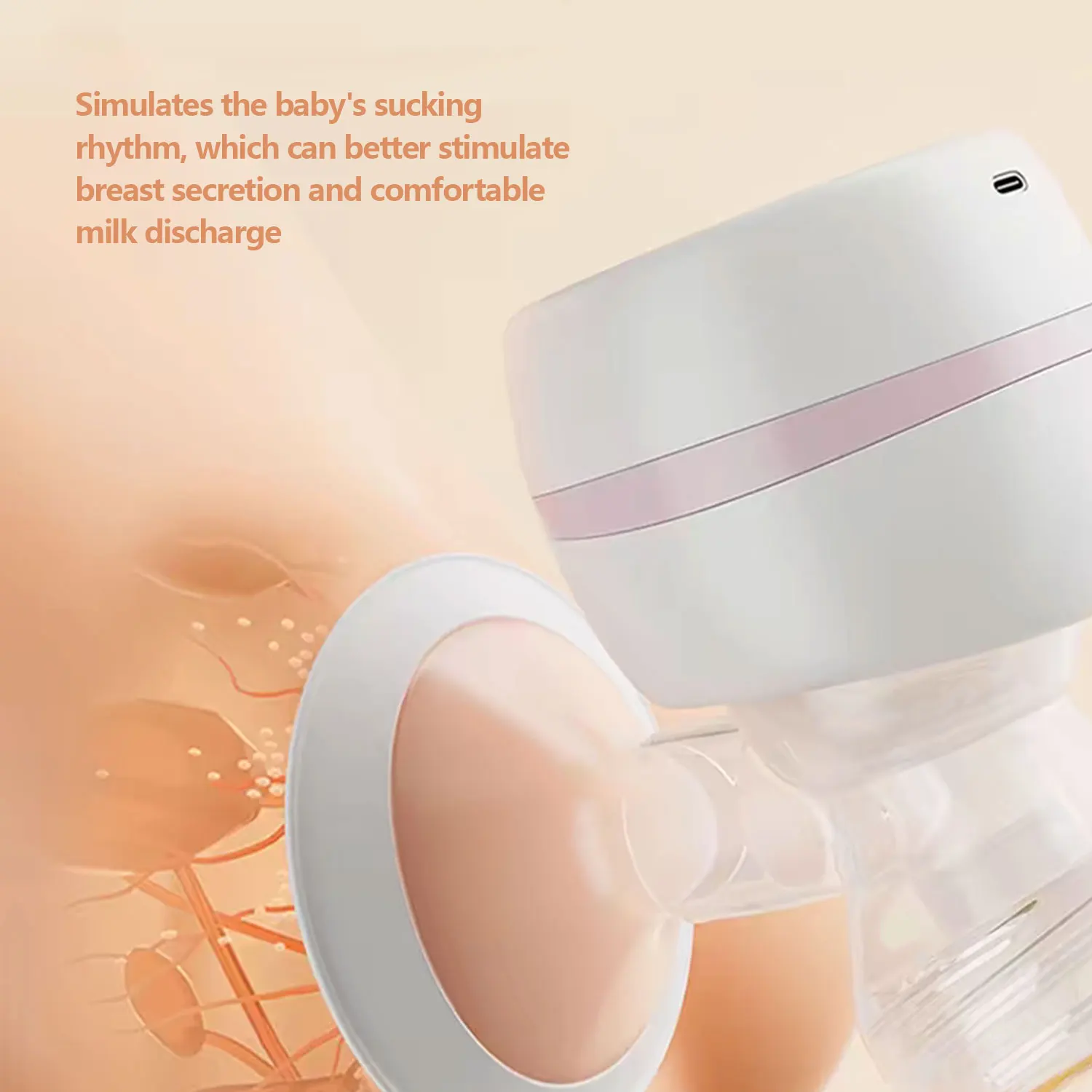 Fully automatic massage pumping painless silent integrated electric breast pump Pregnant woman breast milker LED display