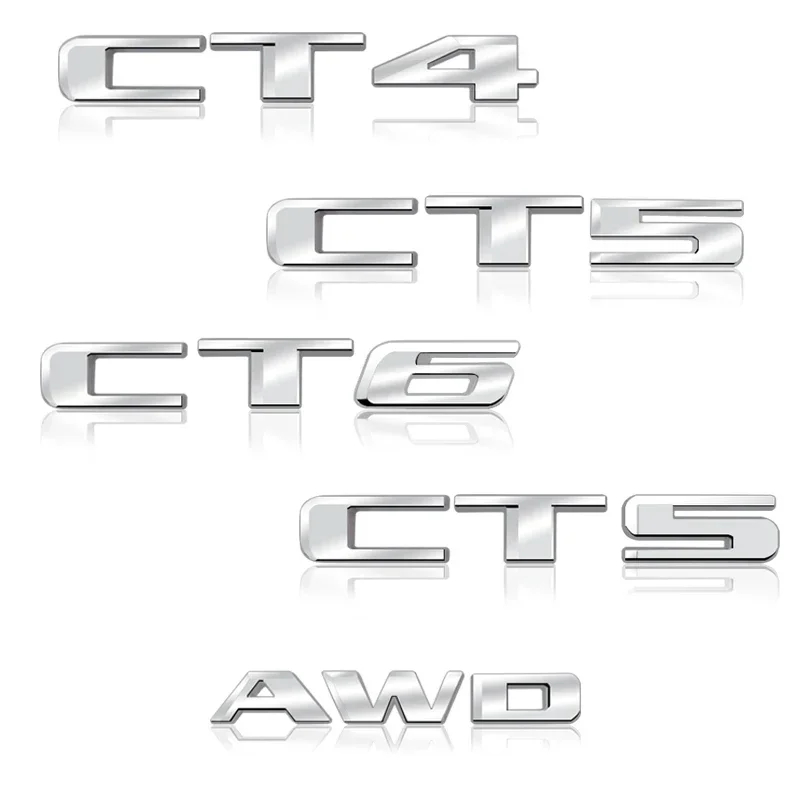 Insignia de Metal para maletero trasero de coche, pegatina para Cadillac CT4 CT5 CT6 XT4 XT5 XT6 CTS XTS ATS SRX4 ATSL AWD 25T 28T 40T