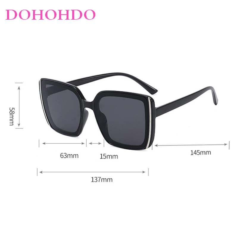 Classic Luxury Oversized Square Sunglasses Women Men Trending Big Frame Eyeglasses Fashion Brand Design Driving Sunglasses UV400