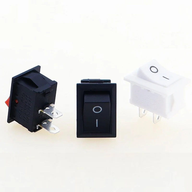 10 sztuk/partia KCD1 2 Pin 250V 3A przełącznik łodzi 21*15 zatrzaskowy SPST ON OFF przełącznik położenia kołyskowego — zdjęcie 4