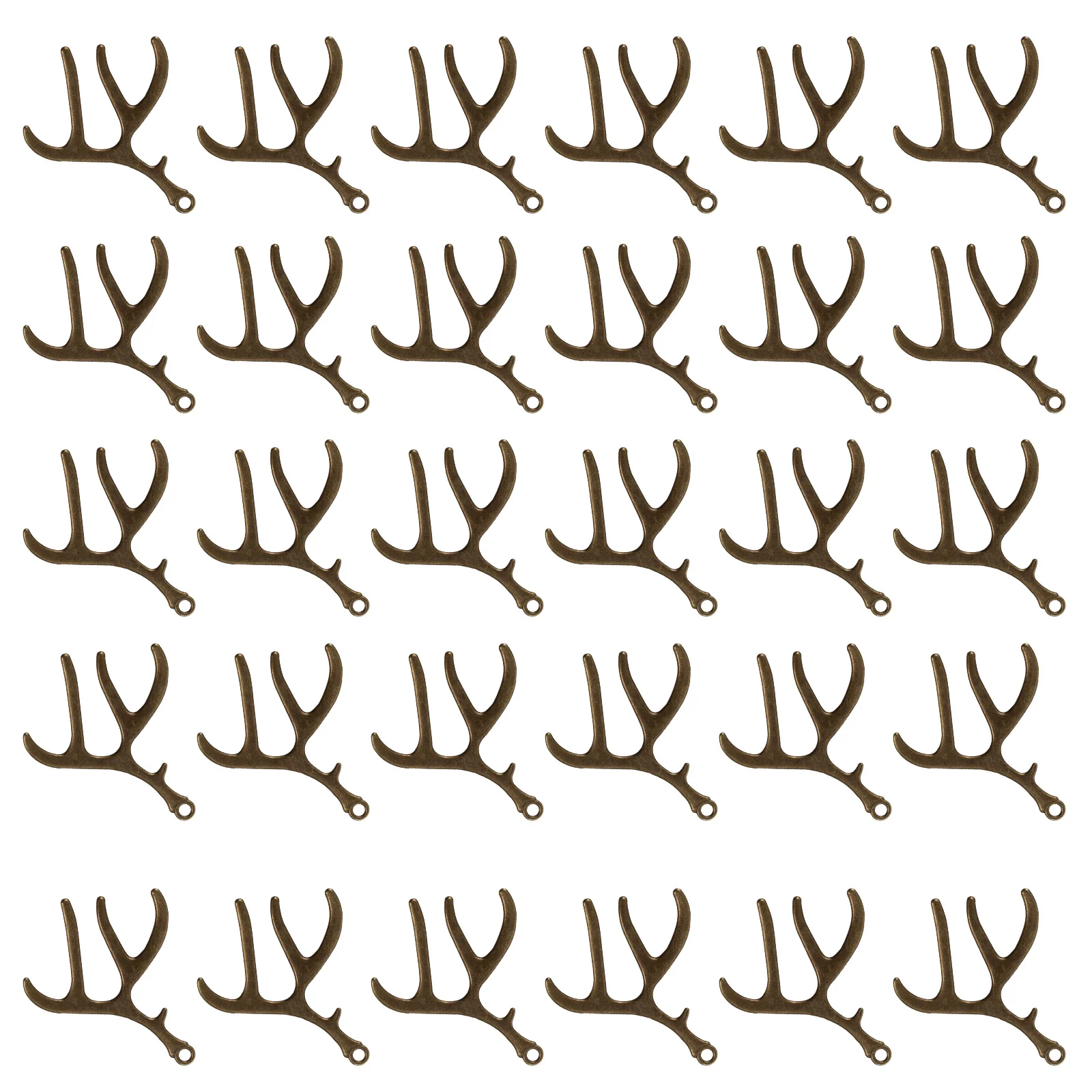 

30Pcs Antler Pendant Charms Alloy Necklace Bracelet Jewelry Making Supplies Christmas Gift DIY Charm Set Antler Charms