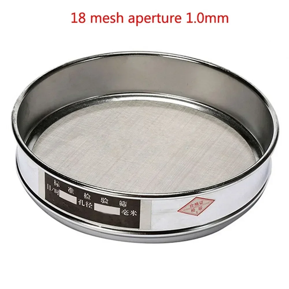 Mesh Screen Corrosion Resistant 20cm Stainless Steel Mesh Sieve Tool for Lab Standard Test with 10 100 Mesh Aperture