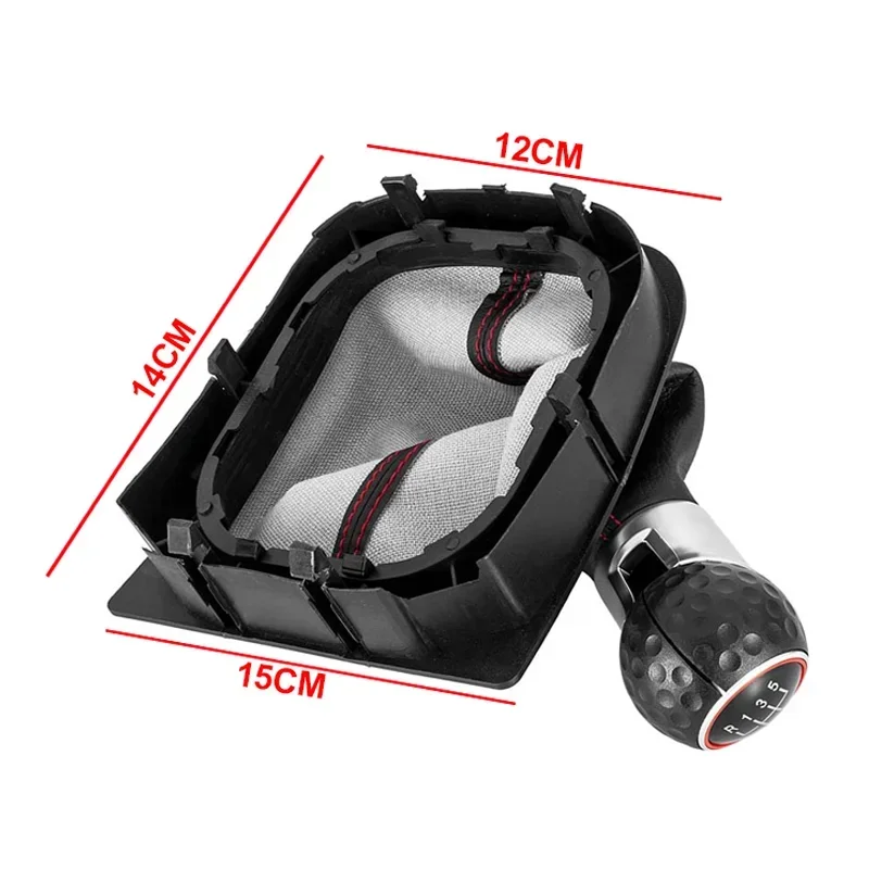 Gear Shift Knob for VW Golf 5 MK5 R32 GTI GTD Golf 6 MK6 R20 2004-2013 Car Stick Lever Shifter HandBall with Gaiter Boot Cover