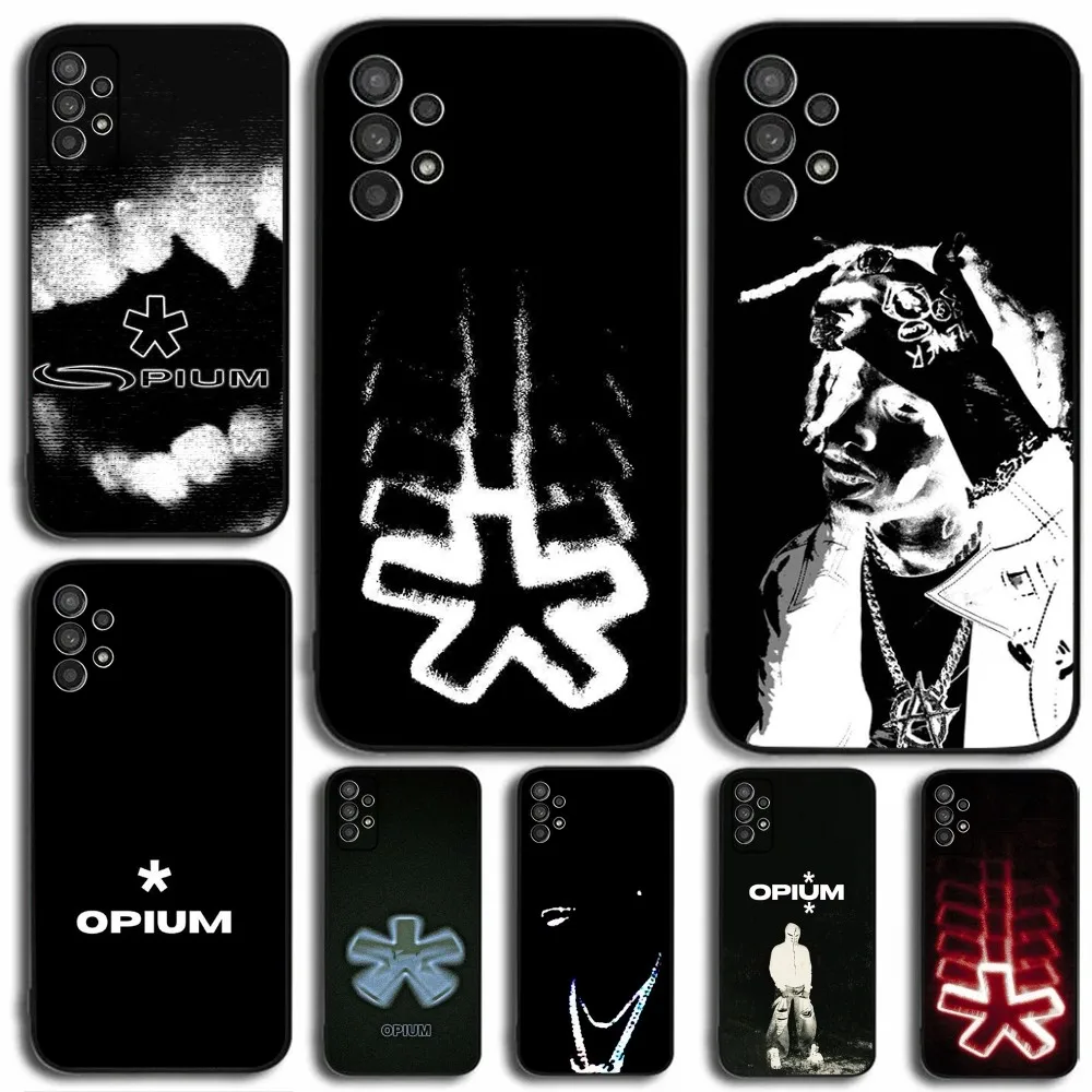 O-Opium Rap Playboi Carti Phone Case For Samsung Galaxy A13,A21s,A22,A31,A32,A52,A53,A71,A80,A91 Soft Black Cover