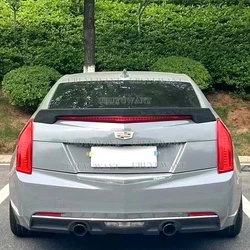Carbon Fiber Look ABS Plastic Rear Boot Spoiler For Cadillac ATS Sedan 4 Door 2015 -2019 Rear Trunk Lid Trim Wings Spoiler