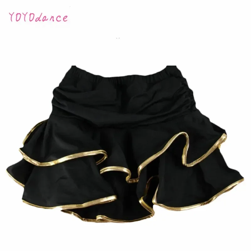 2024 New Girls Ballroom Ballet Tutu Skirt Hot Sale Chacha Rumba Jazz Dancing Dress Kids Mini Girl Latin Dance Skirts