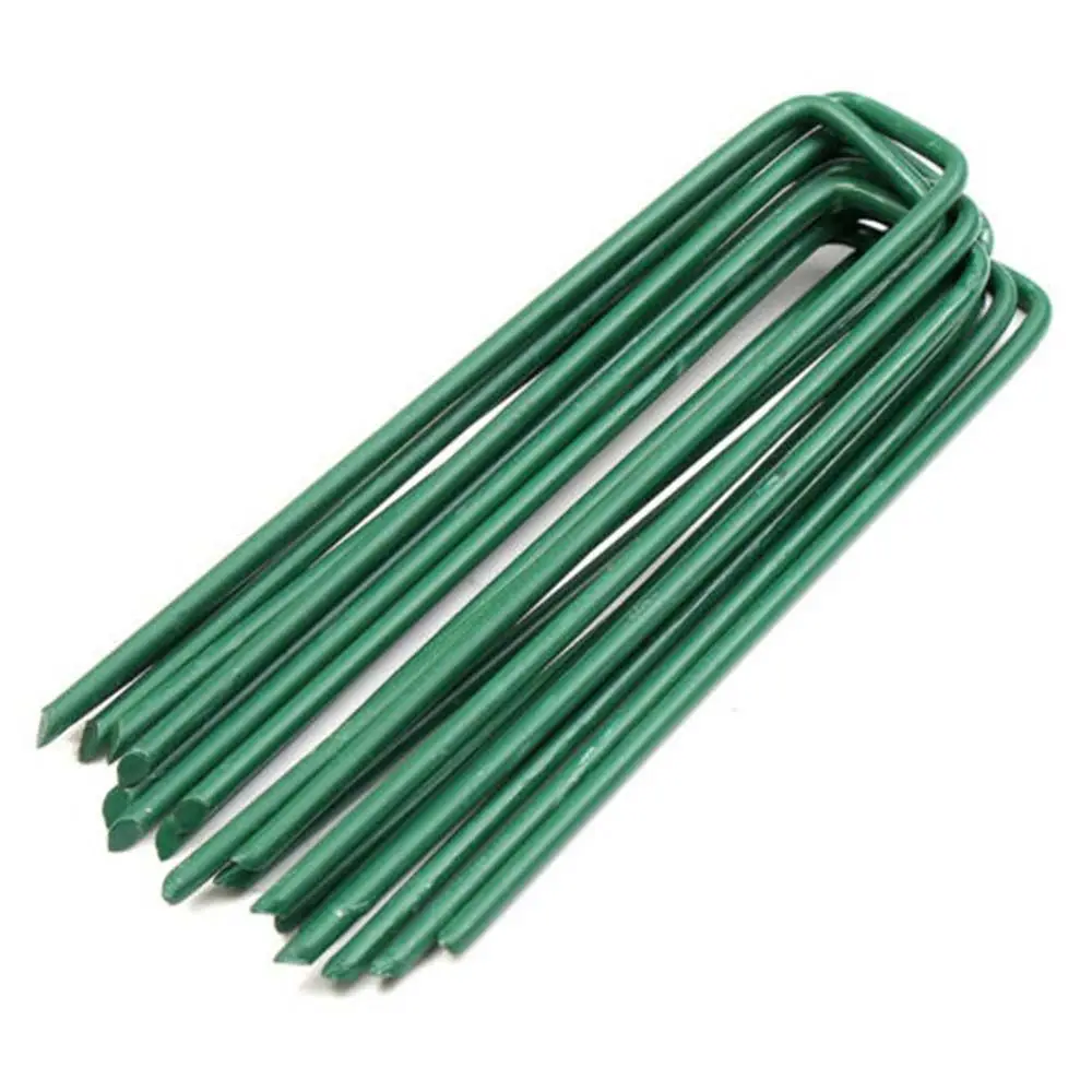 U shape Fix Artificial Grass U Pins Galvanised Lawn Hooks Staples Turf nails Steel Pegs