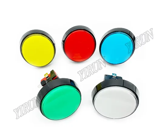 60MM LED Arcade Push Button Switch Round Illuminated Game Button for Arcade Machine Video Game Console DIY Replacement Parts