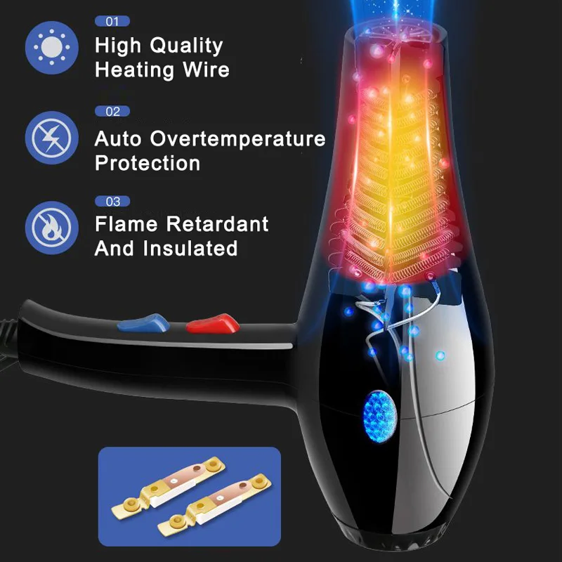 220 В с вилкой европейского стандарта, 1800 Вт, фен с горячим и холодным ветром, фен, инструменты для укладки волос для салонов и домашнего использования