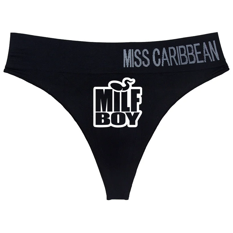 MILF BOY Letters Underwear for Men Hot Sexy Male Underwear String Homme Lingerie High-waist Men Sexy Panties Thong Male GString