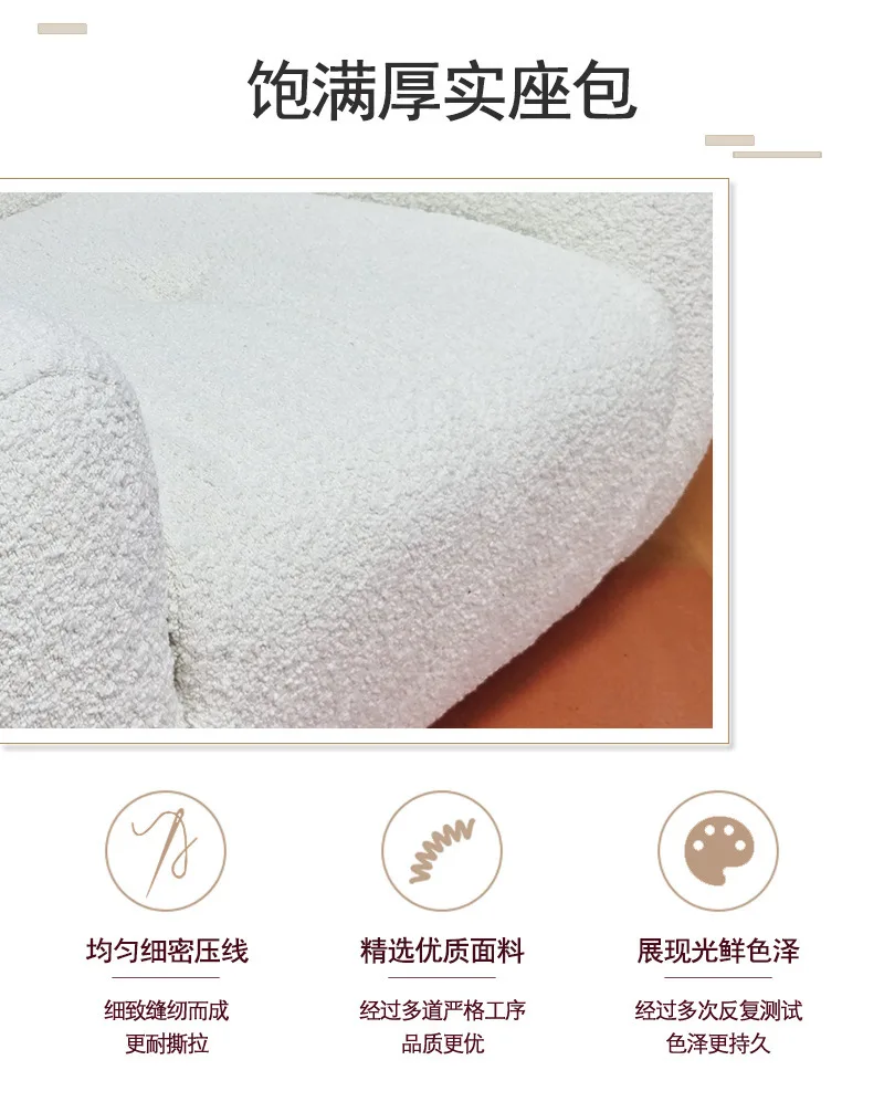 أريكة قماش الصوف غرفة المعيشة أريكة واحدة أريكة ثلاثية #6