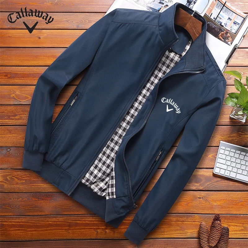 Embroidered CALLAWAY Autumn and Winter Casual Solid Color Fashion Slim Fit  Jacket Jacket Baseball Jacket Men's Jacket M-6XL