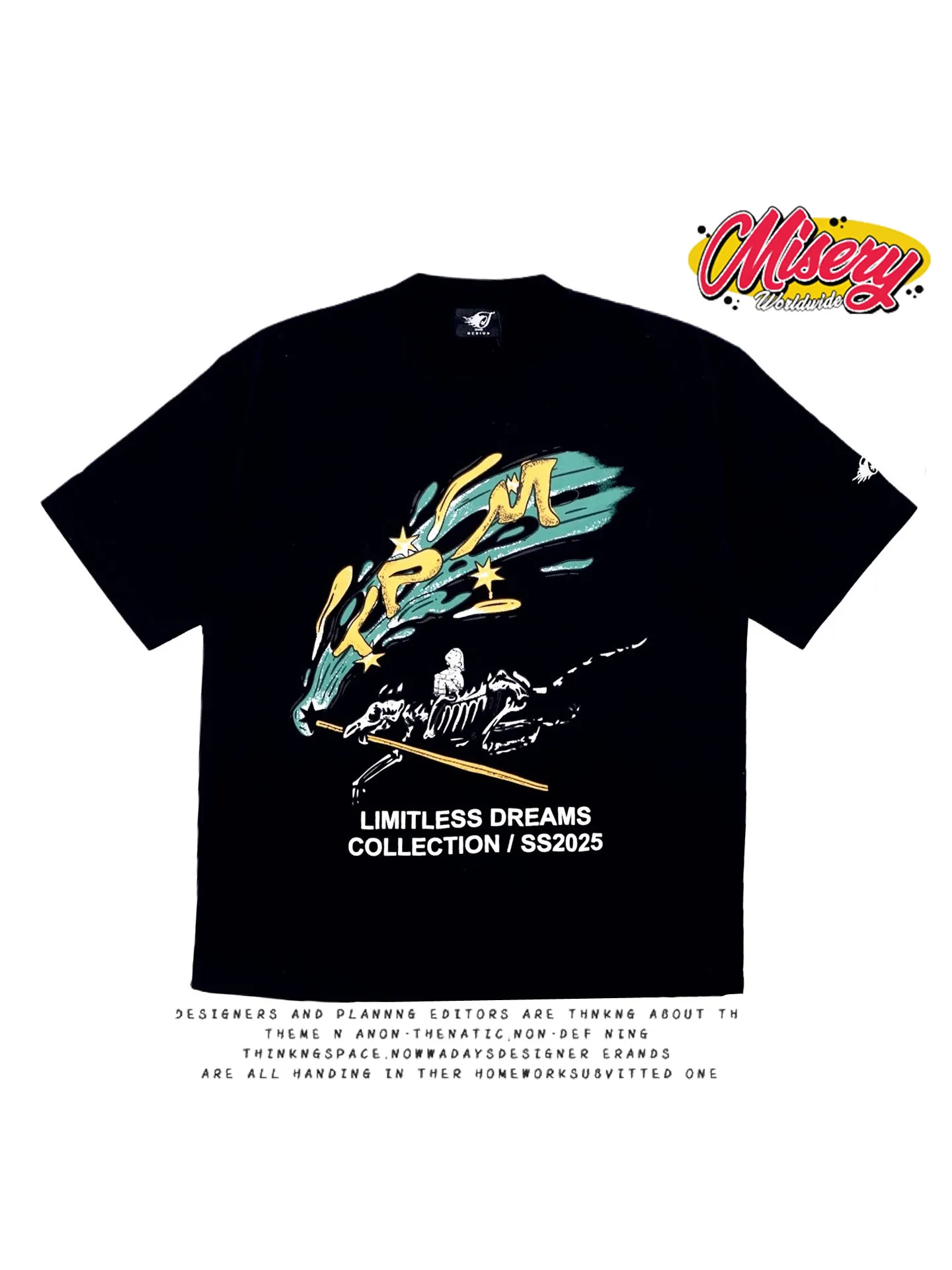 

SKADE Floral Print T-Shirt Oversized Loose Casual Short-Sleeve Top European American Trendy Fashion Shirt Print Design