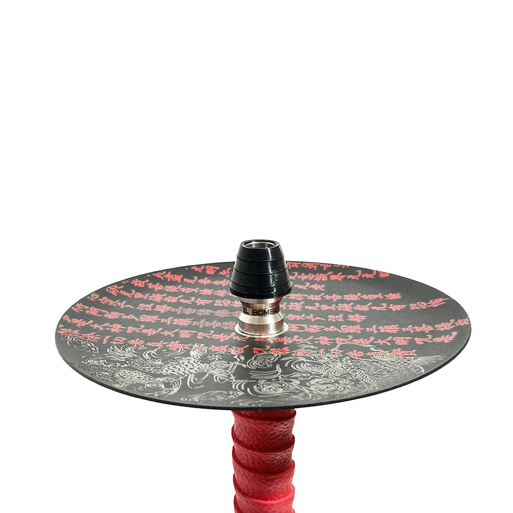 Stainless Steel Red El Bomber Katana Shisha Russian Hookah Smoking Set Large Shisha Without Bottle