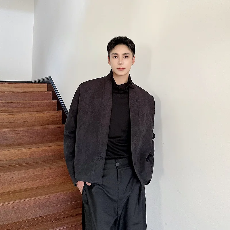 

Новая весенняя повседневная мужская льняная куртка-пиджак в корейском стиле, модная, свободного кроя, высокого качества, брендовая, осенняя, с длинным рукавом