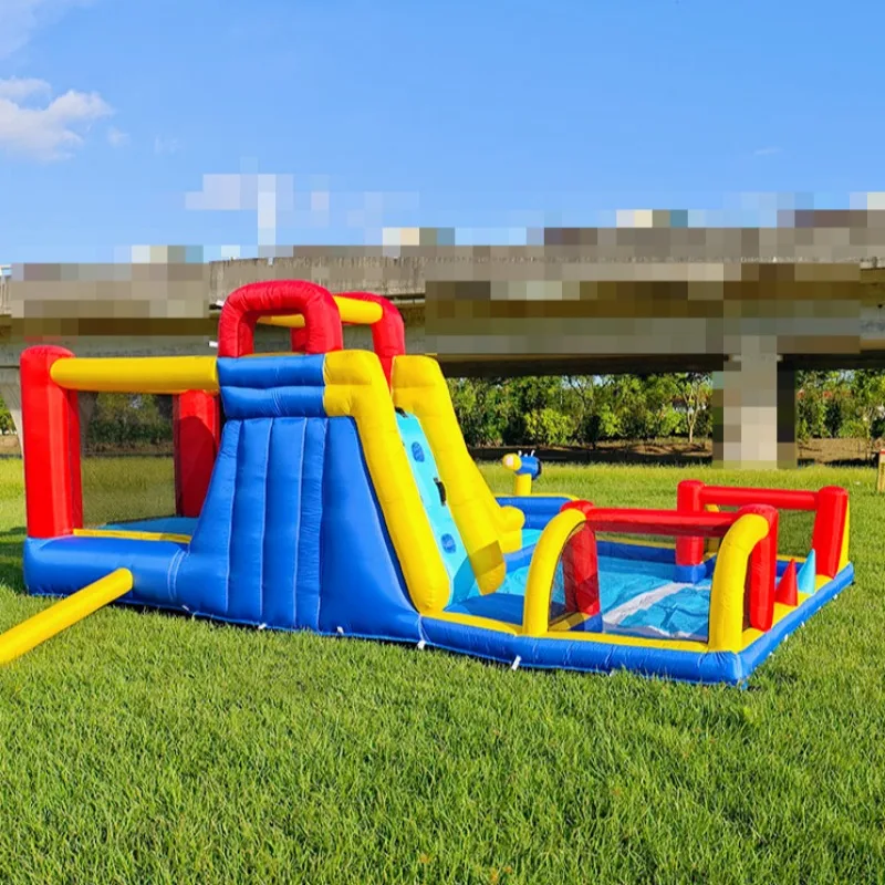 Jouets gonflables pour enfants, château de rebond, jet d'eau intérieur et extérieur, lit de rebond de Football, jouets coulissants gonflables de vacances pour enfants